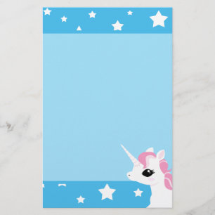 Papelería Poca melena del rosa del unicornio inmóvil