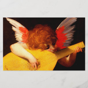 Papelería POCO ÁNGEL QUE JUEGA la música del LAÚD que hace