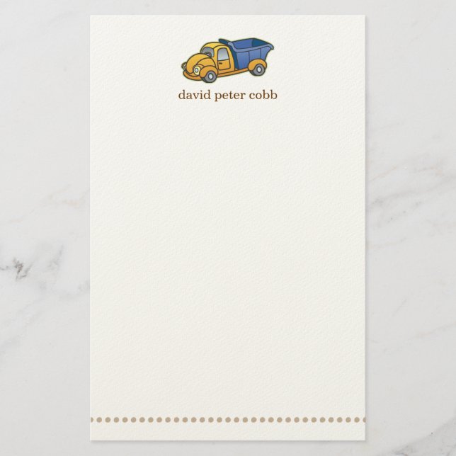 Papelería Pocos efectos de escritorio del camión volquete (Anverso)