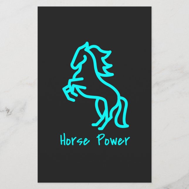 Papelería Poder de caballo en azul (Anverso)
