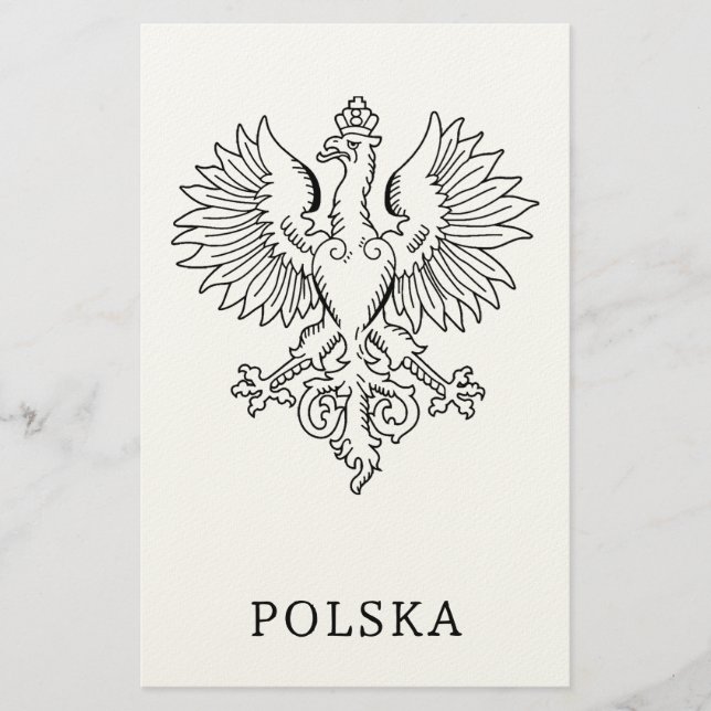 Papelería Poland's White Eagle Contemporary State Emblem  (Anverso)