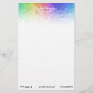 Papelería Polígono Arcoiris colorido moderno - Estacionamien