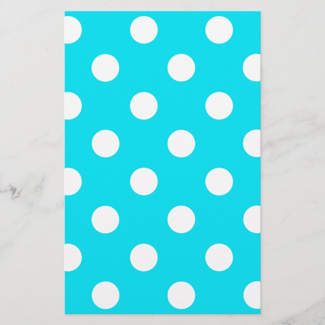 Papelería Polka puntos código hex cian 00E3F4 (Anverso)