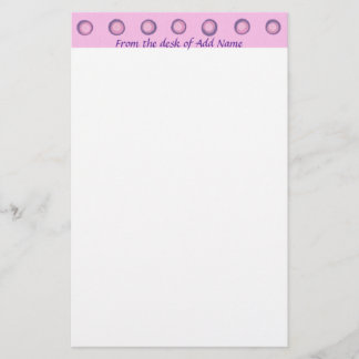 Papelería Polka rosa y púrpura estratificada con capas