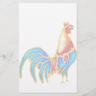 Papelería pollo de cacareo colorido multi del gallo
