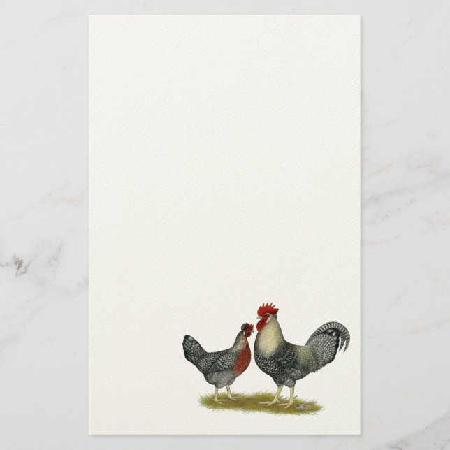Papelería Pollos poner crema de Legbar (Anverso)