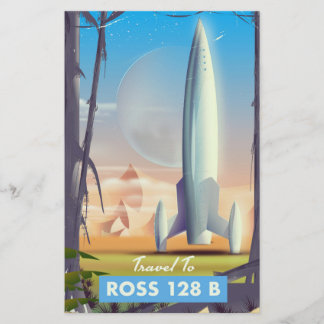 Papelería Póster de ciencia ficción de Ross 128 B