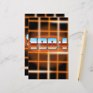 Papelería Póster de dibujos animados electrónicos de 1984.