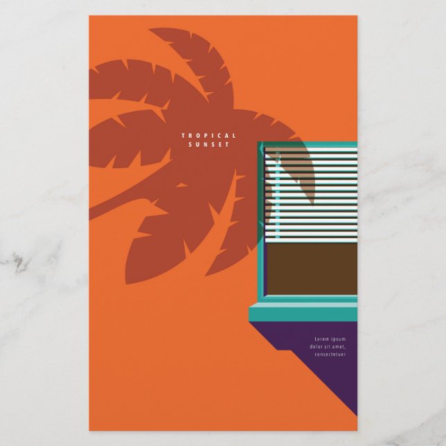 Papelería Poster de diseño de verano (Anverso)