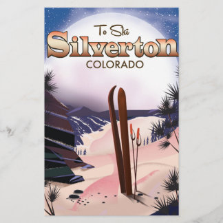 Papelería Póster de esquí de Silverton Colorado