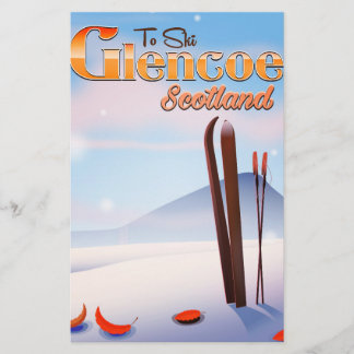 Papelería Póster de esquí Glencoe Escocia