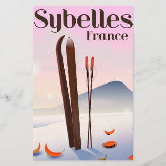 Papelería Póster de esquí Sybelles Francia