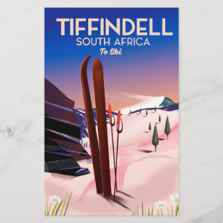 Papelería Póster de esquí Tiffindell Sudáfrica