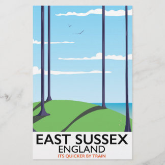 Papelería Póster de tren de East Sussex, Inglaterra