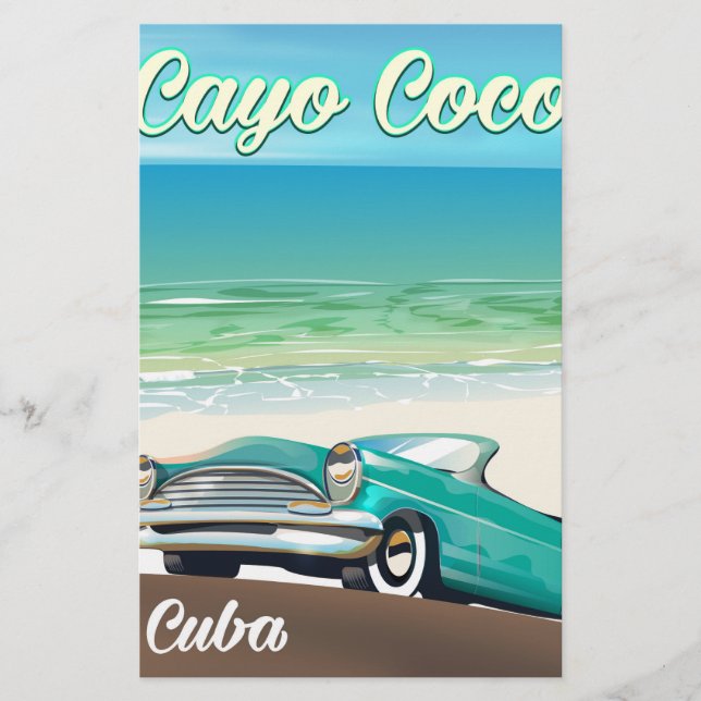 Papelería Poster de vacaciones Cayo Coco cuban (Anverso)