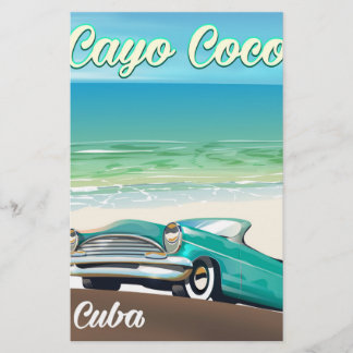 Papelería Póster de vacaciones cubanas en Cayo Coco