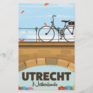 Papelería Póster de vacaciones de Utrecht Países Bajos.