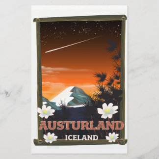 Papelería Póster de viaje a Austurland Islandia