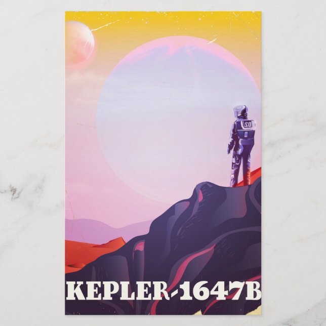 Papelería Póster de viaje a Kepler - 1647B (Anverso)