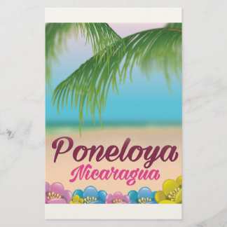 Papelería Póster de viaje a la playa Popoyo Nicaragua