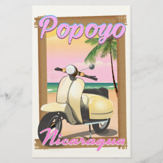 Papelería Póster de viaje a la playa Popoyo Nicaragua