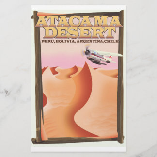 Papelería Póster de viaje de Aventura en el Desierto de Atac