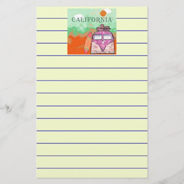 Papelería Póster de viaje de California (Anverso)