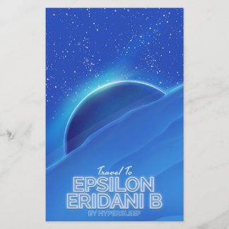 Papelería Póster de viaje de ciencia ficción Epsilon Eridani