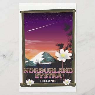 Papelería Póster de viaje de Norðurland eystra Islandia
