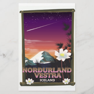 Papelería Póster de viaje de Norðurland vestra Islandia