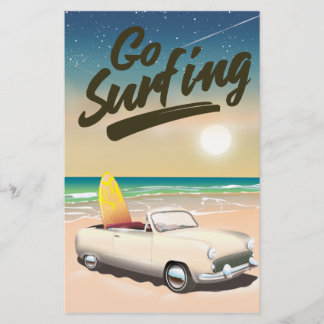 Papelería ¡Póster de viaje de surf!