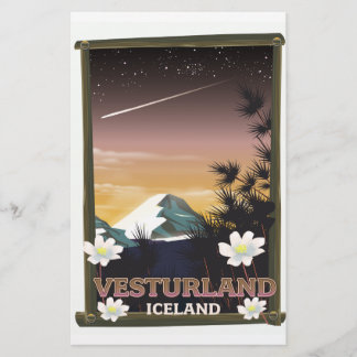 Papelería Póster de viaje de Vesturland Islandia