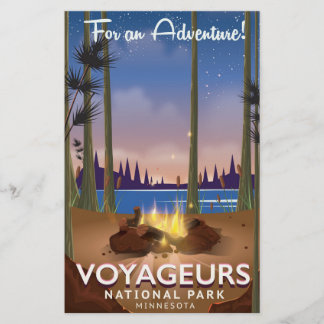 Papelería Póster de viaje del Parque Nacional Voyageurs Minn