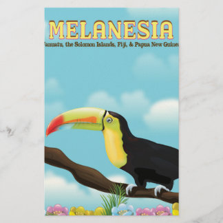 Papelería Póster de viaje del tucán de Melanesia