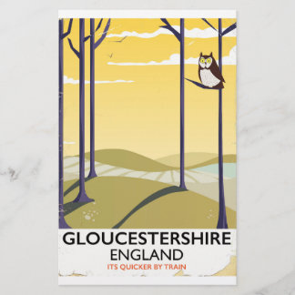 Papelería Póster de viaje en tren por Gloucestershire, Ingla