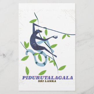 Papelería Póster de viaje Pidurutalagala Sri Lanka.