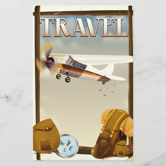 Papelería Póster de viaje vintage (Anverso)