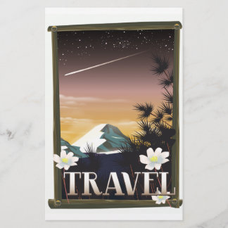Papelería Póster de viaje vintage edición Night Mountain