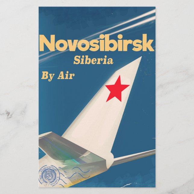 Papelería Poster de vuelo de la unión soviética Novosibirsk  (Anverso)