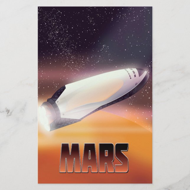 Papelería Póster del espacio de Marte (Anverso)