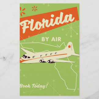 Papelería Póster retro del estado de Florida.