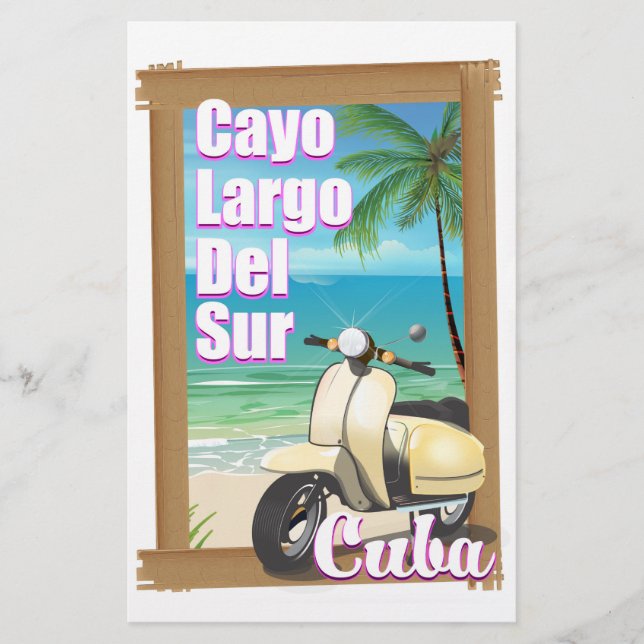 Papelería Poster vacacional cubano Cayo Largo del Sur (Anverso)