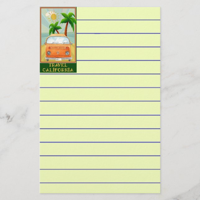 Papelería Poster: Viajes a California (Anverso)