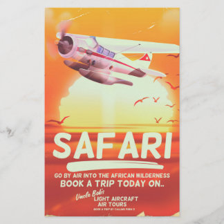 Papelería Póster vintage de aventura safari.