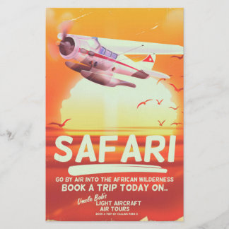 Papelería Póster vintage de aventura safari.