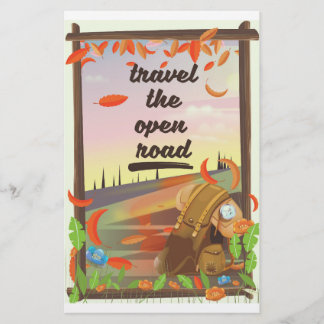Papelería Póster vintage de senderismo por la carretera abie