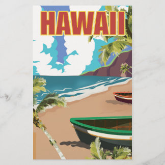 Papelería Póster vintage de viaje a Hawái
