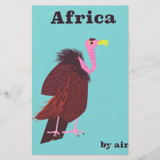 Papelería Póster vintage de viaje aéreo Africa Vulture