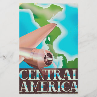 Papelería Póster vintage de vuelo de América Central