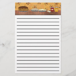 Papelería Postres de los países Gruesas Líneas Estacionarias